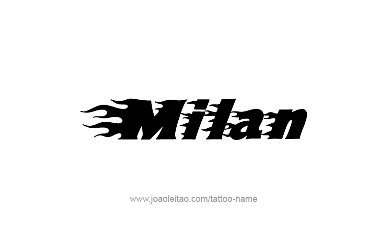 Tattoo Design Name Milan