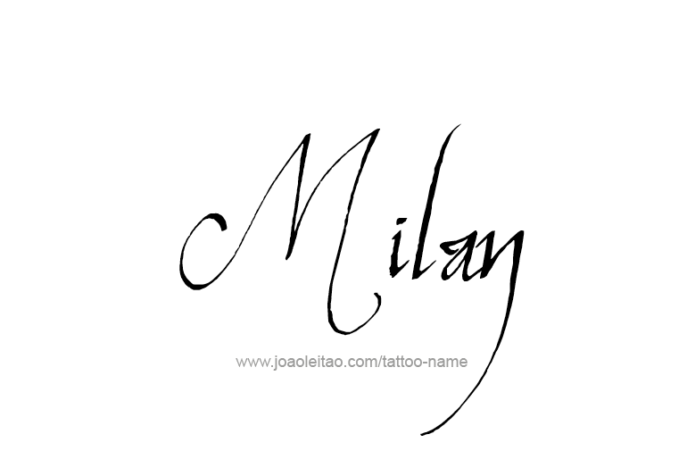 Tattoo Design Name Milan