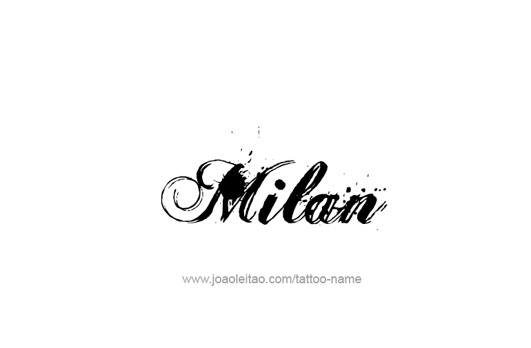 Tattoo Design Name Milan