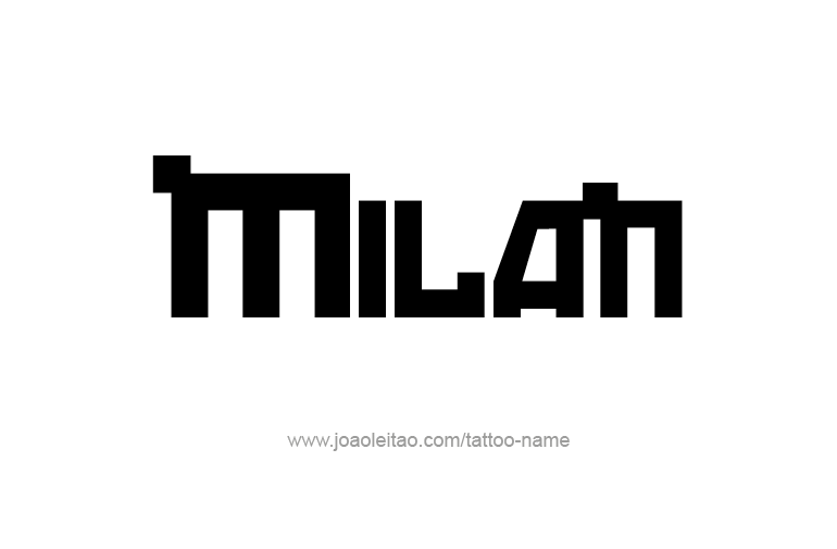 Tattoo Design Name Milan