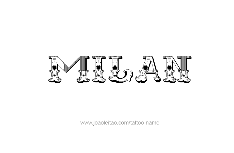 Tattoo Design Name Milan