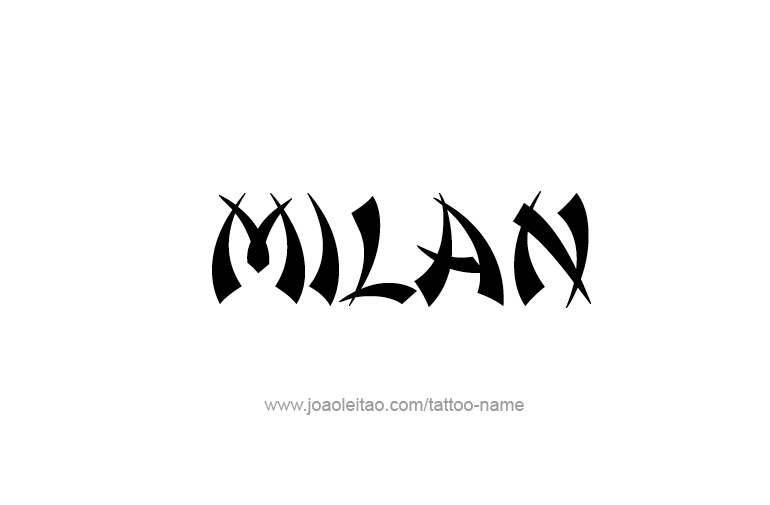 Tattoo Design Name Milan