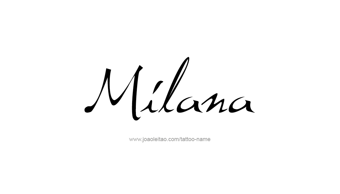 Tattoo Design Name Milana