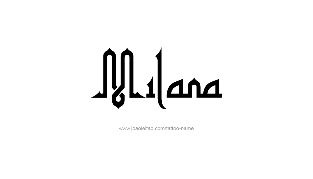 Tattoo Design Name Milana