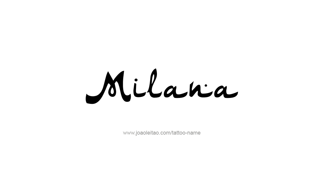 Tattoo Design Name Milana