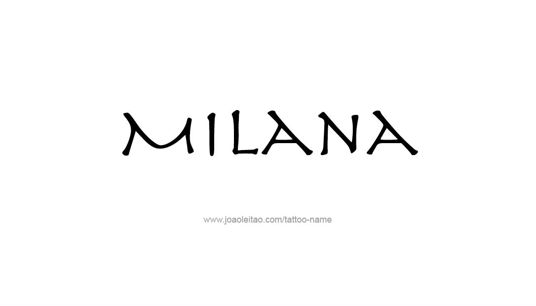 Tattoo Design Name Milana