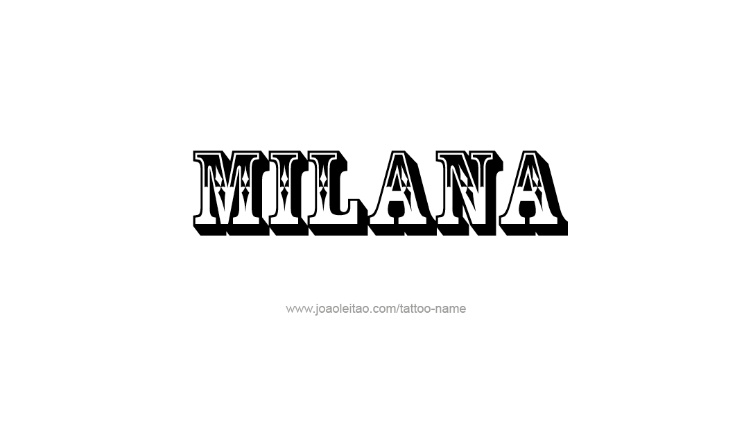 Tattoo Design Name Milana