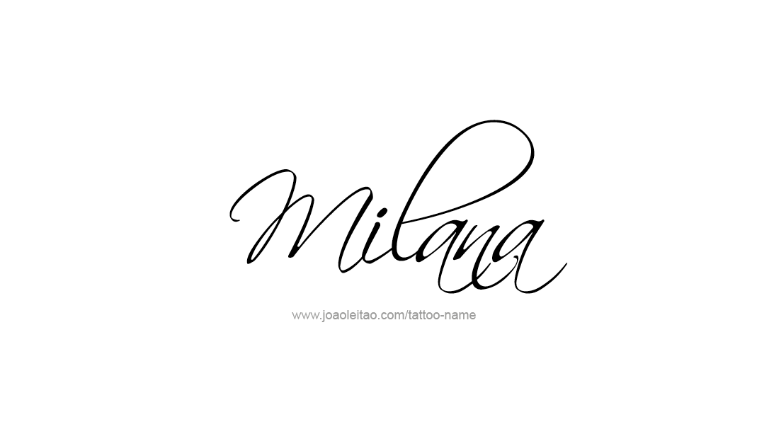 Tattoo Design Name Milana