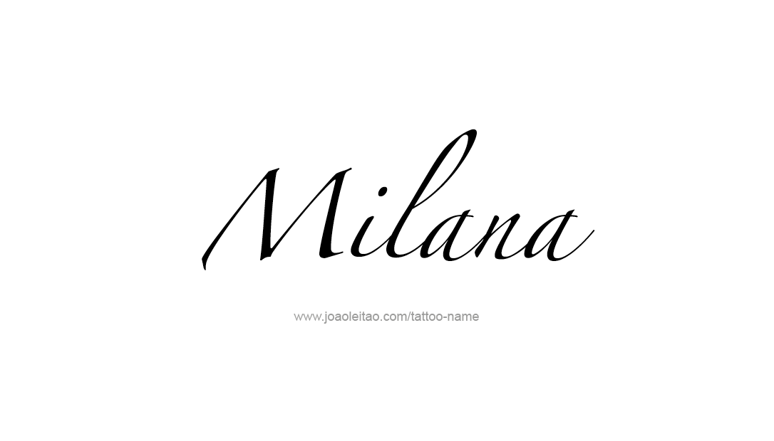 Tattoo Design Name Milana