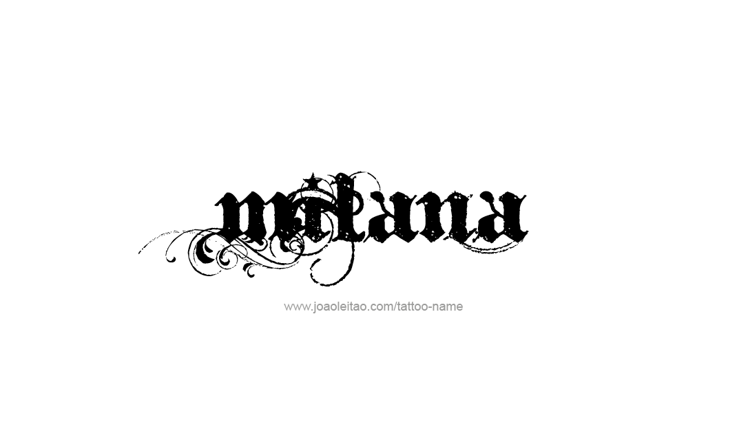 Tattoo Design Name Milana