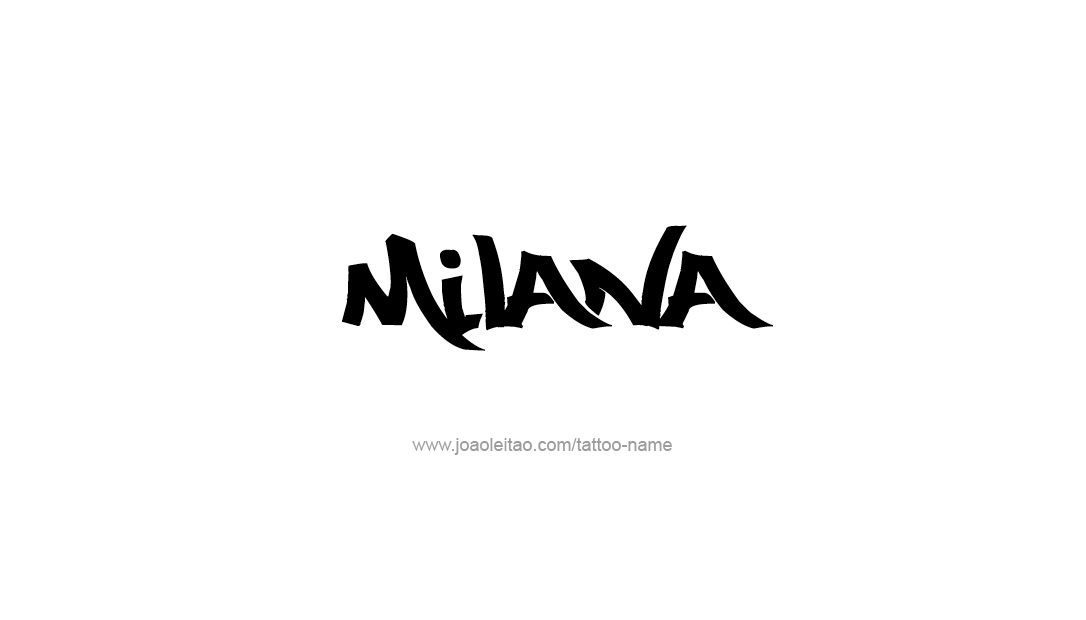 Tattoo Design Name Milana