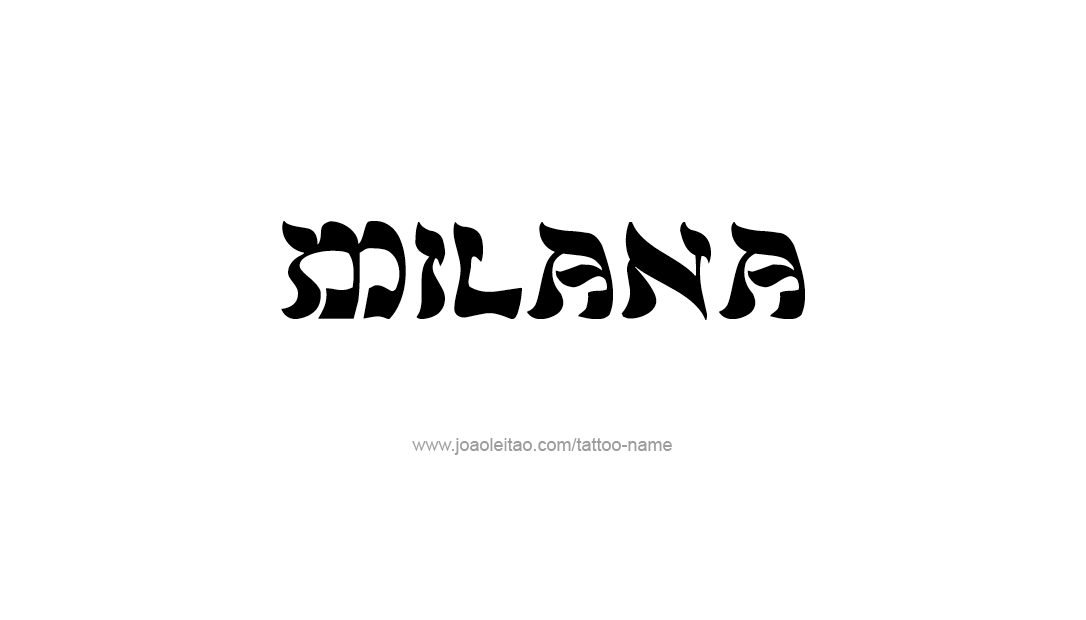 Tattoo Design Name Milana