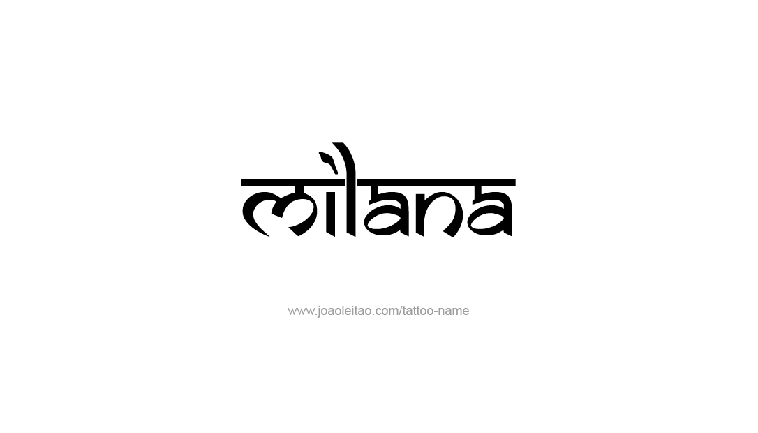 Tattoo Design Name Milana