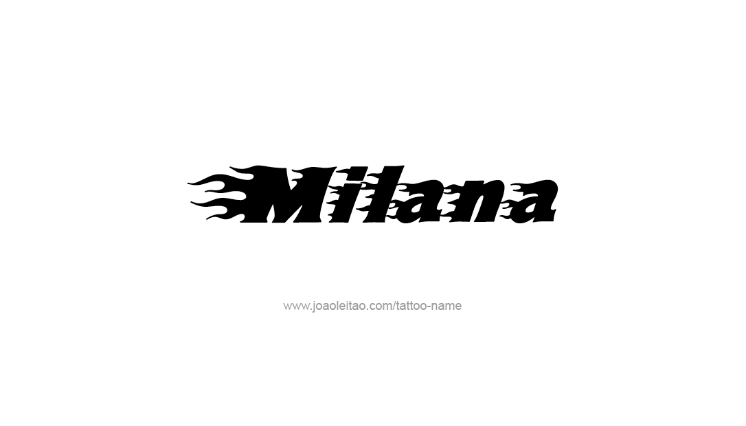 Tattoo Design Name Milana