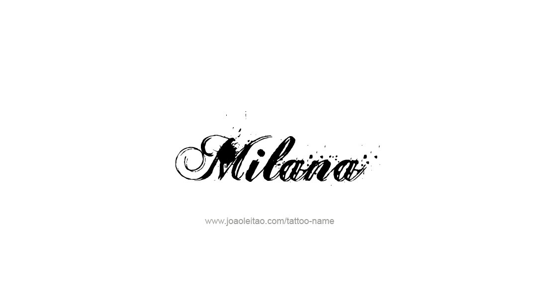 Tattoo Design Name Milana