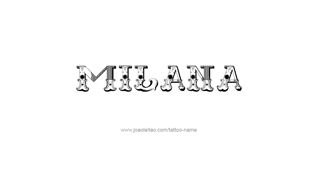 Tattoo Design Name Milana