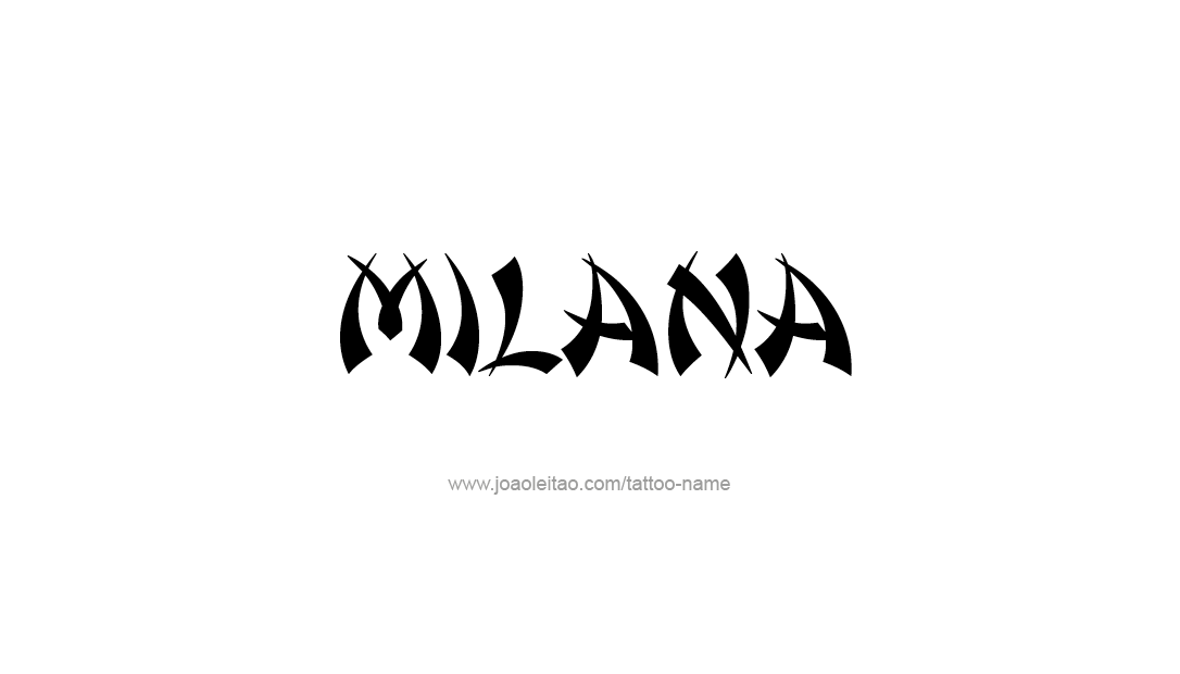 Tattoo Design Name Milana