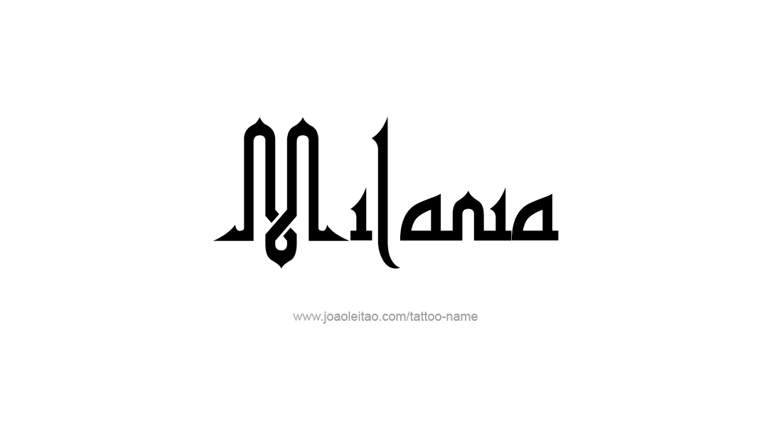 Tattoo Design Name Milania