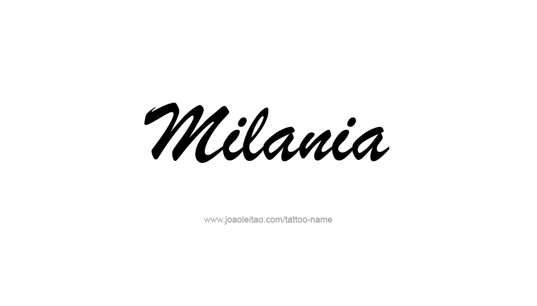 Tattoo Design Name Milania