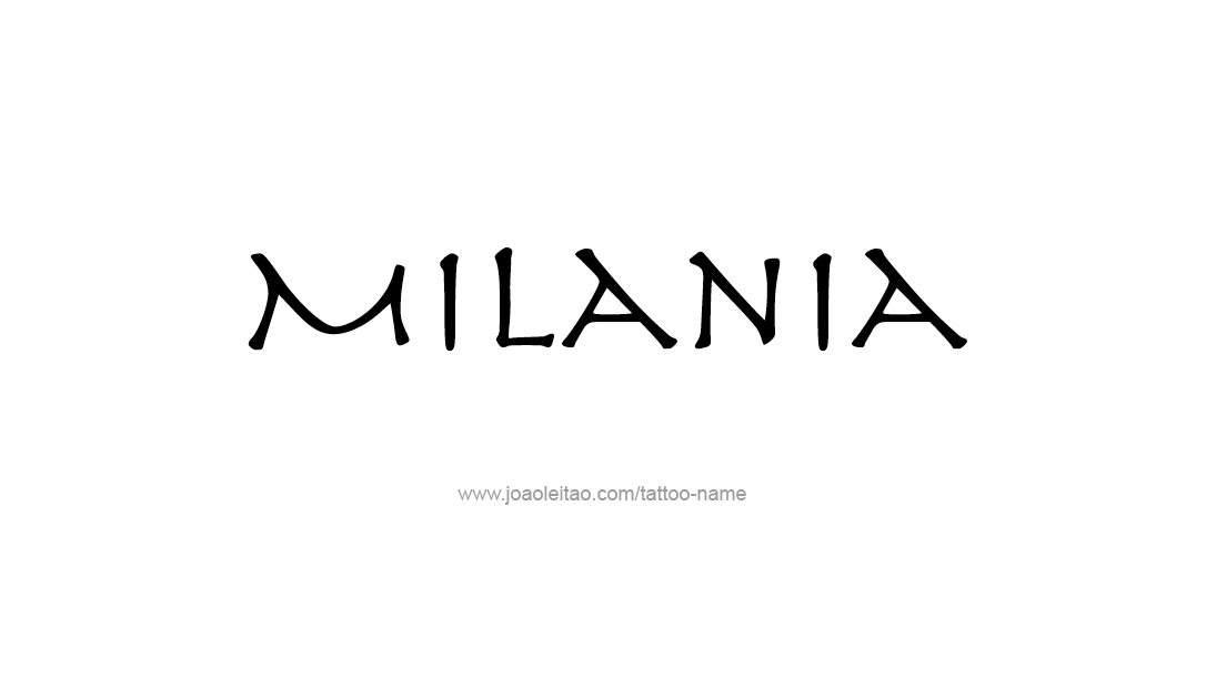 Tattoo Design Name Milania