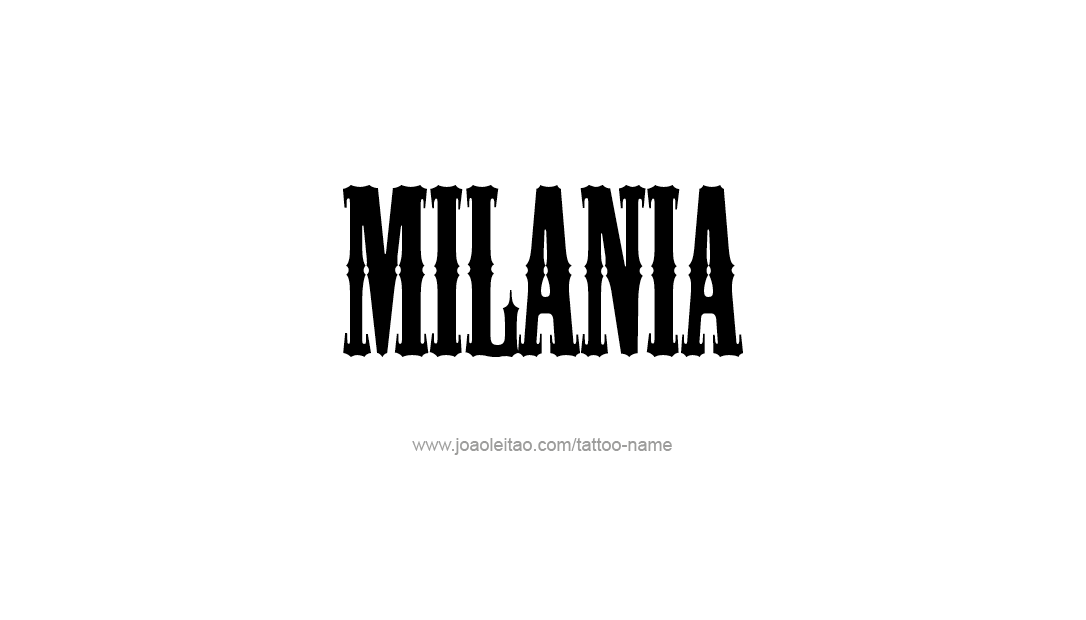 Tattoo Design Name Milania