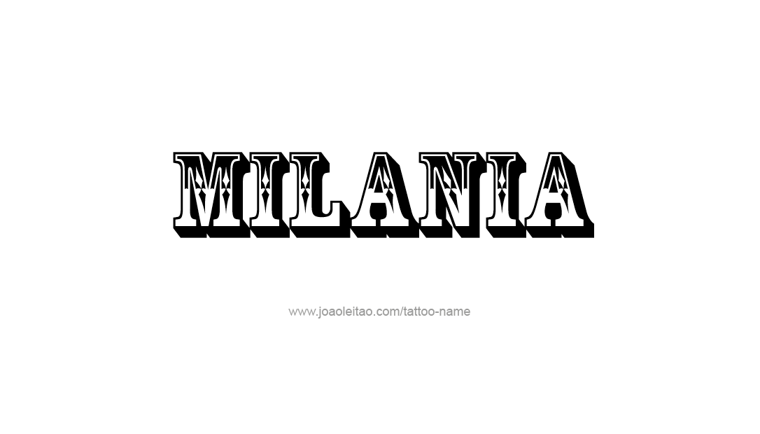 Tattoo Design Name Milania