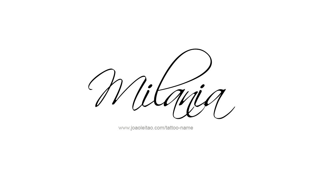 Tattoo Design Name Milania