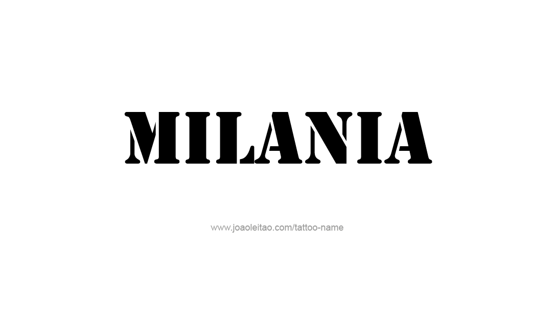 Tattoo Design Name Milania