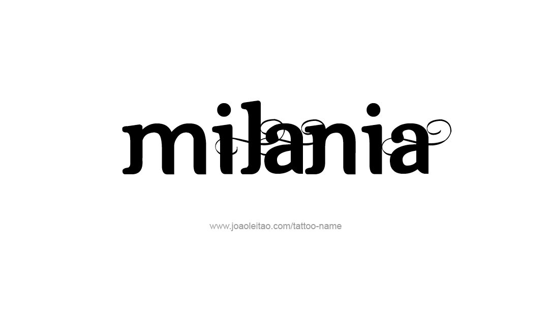 Tattoo Design Name Milania