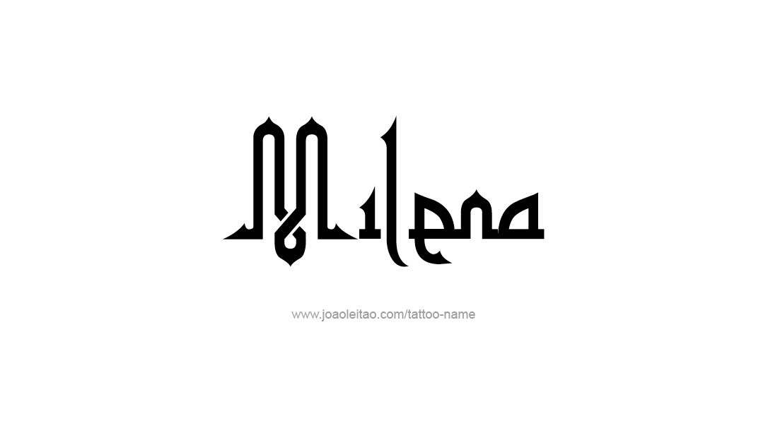 Tattoo Design Name Milena