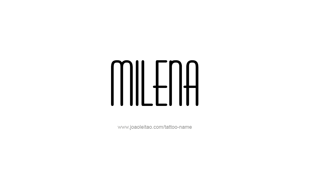 Tattoo Design Name Milena