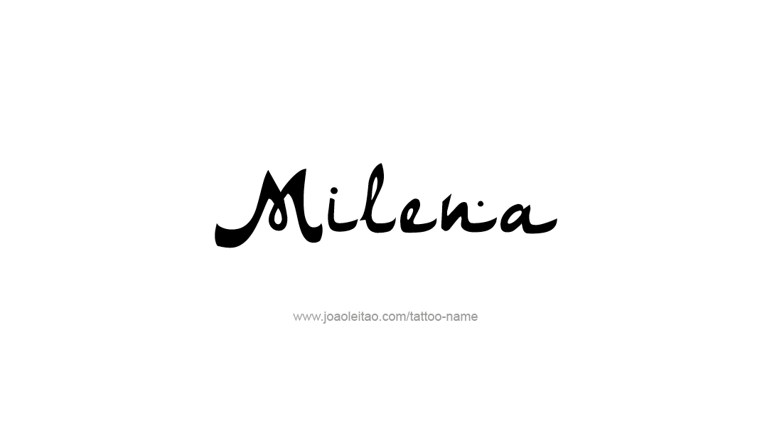 Tattoo Design Name Milena