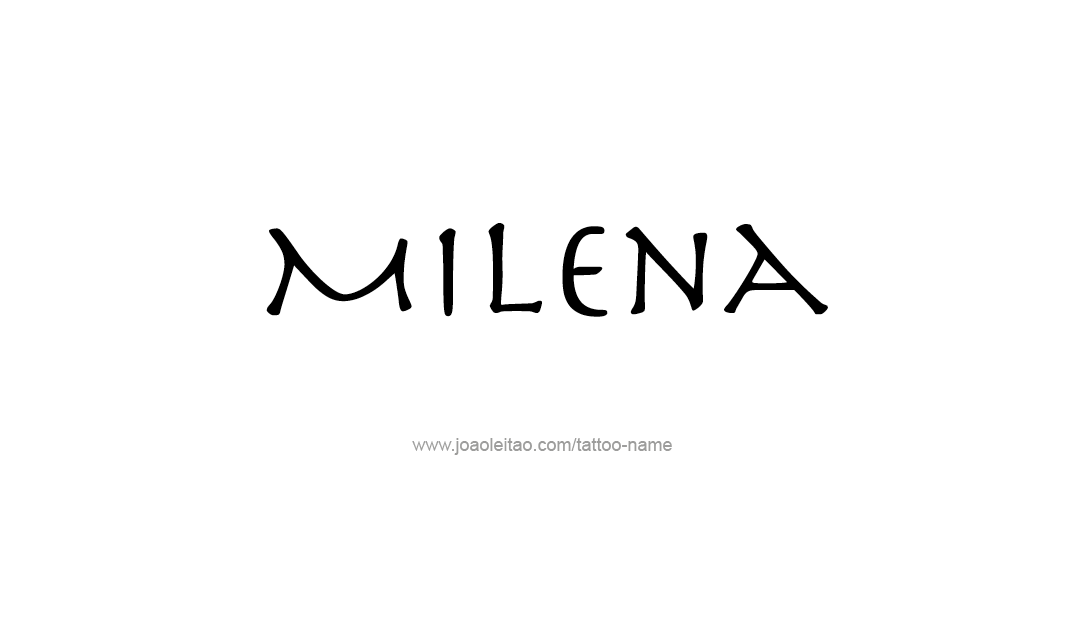 Tattoo Design Name Milena