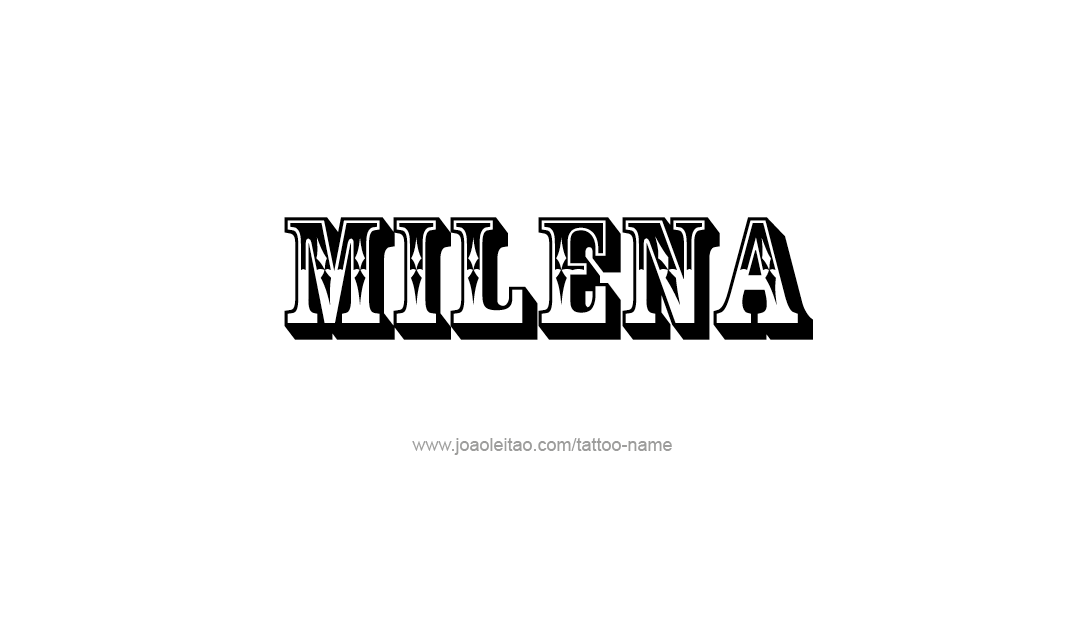 Tattoo Design Name Milena