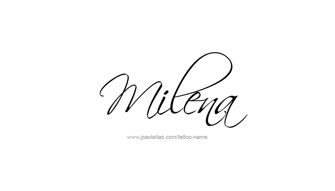 Tattoo Design Name Milena