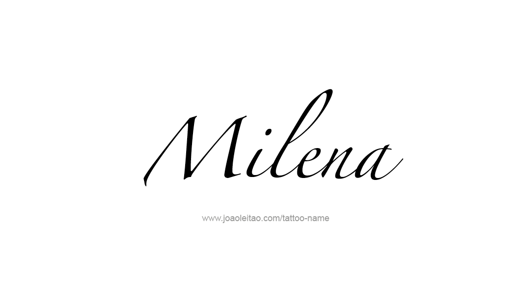 Tattoo Design Name Milena