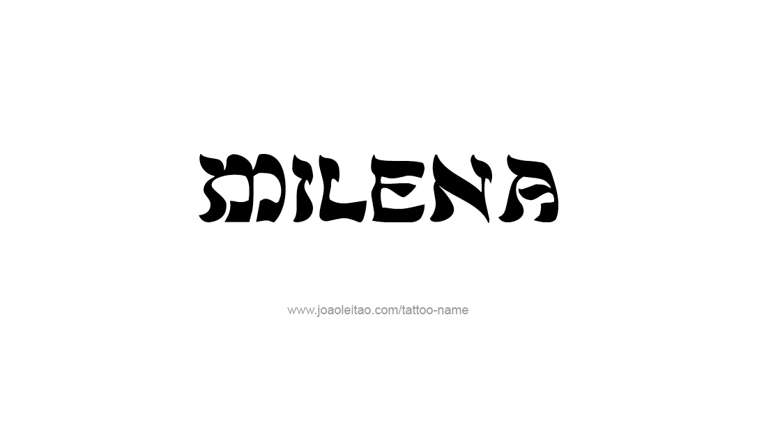 Tattoo Design Name Milena