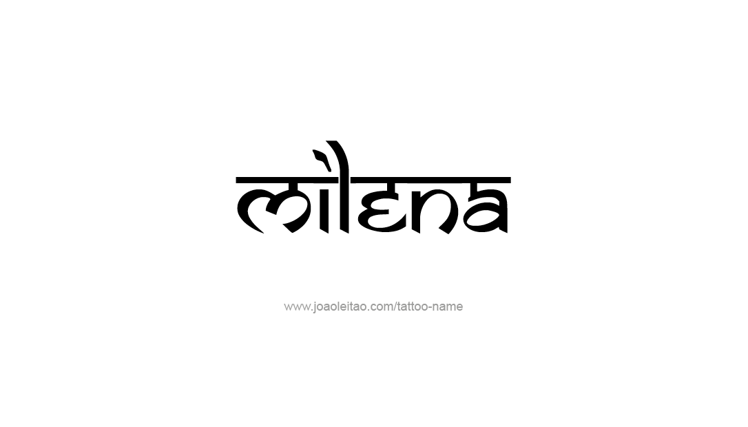 Tattoo Design Name Milena