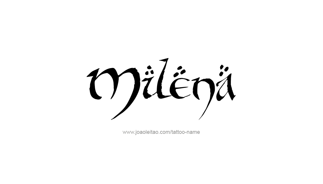 Tattoo Design Name Milena