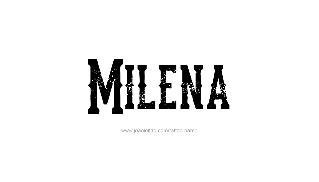 Tattoo Design Name Milena