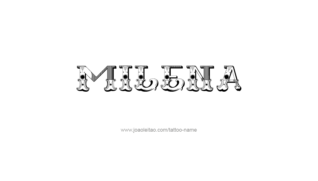 Tattoo Design Name Milena