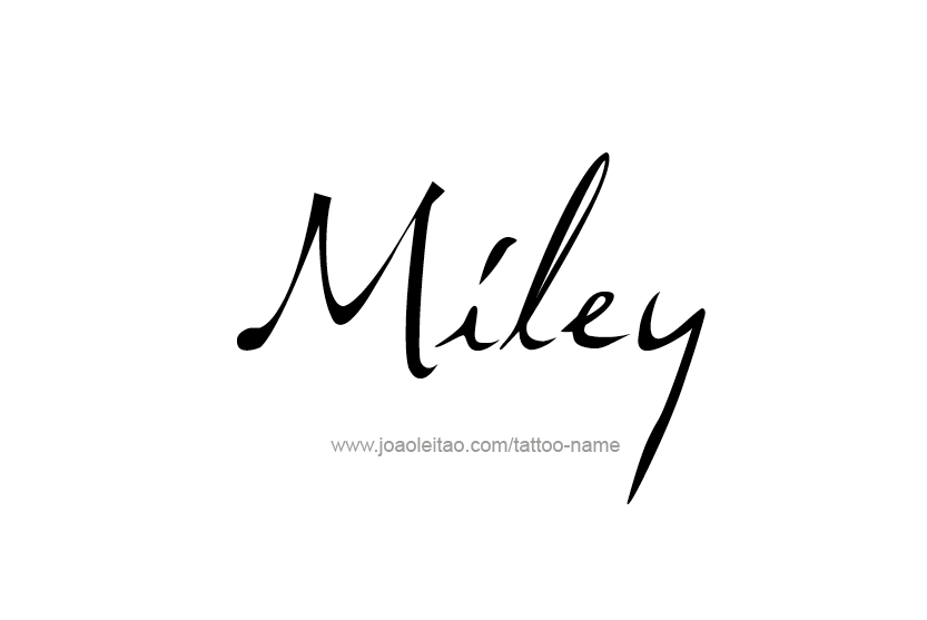 Tattoo Design Name Miley