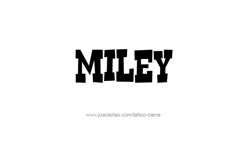 Tattoo Design Name Miley