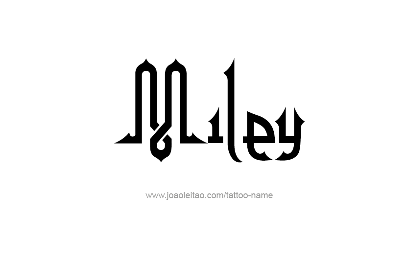 Tattoo Design Name Miley