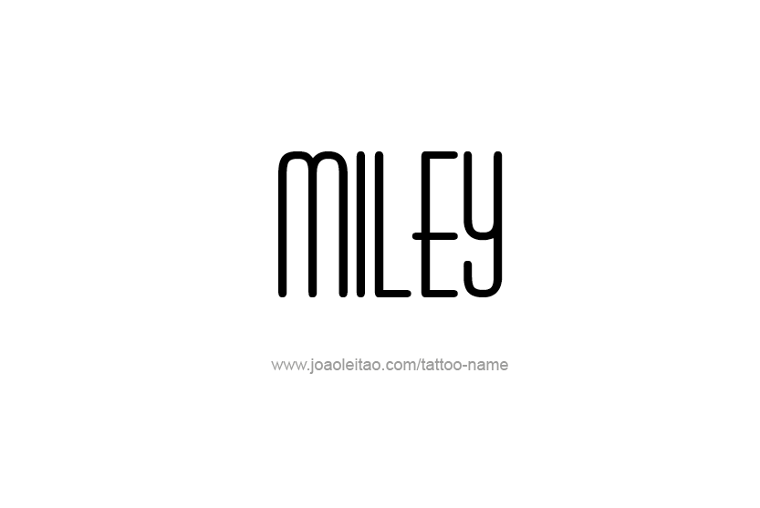 Tattoo Design Name Miley