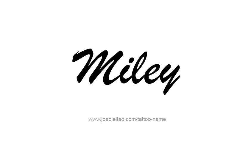 Tattoo Design Name Miley