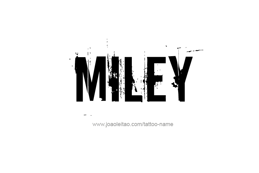 Miley Name Tattoo Designs