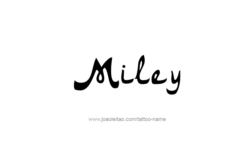 Tattoo Design Name Miley