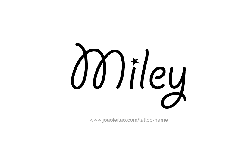 Tattoo Design Name Miley