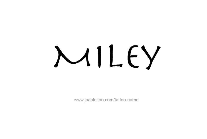 Tattoo Design Name Miley